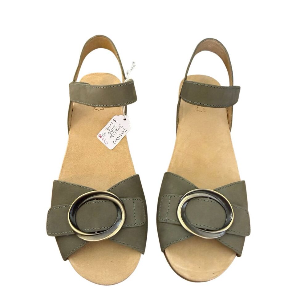 Dansko Stella Wedge Sandal in Sage Nubuck Size 9(40) Retro, Timeless, Romantic - Picture 4 of 12